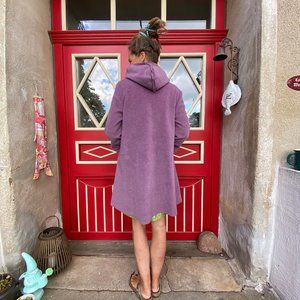 Froeken Frida hooded Fleece coat,  melange